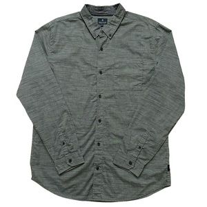 Roark Revival Shirt Mens XL Long Sleeve Button Down Pocket Gray Cotton Polyester